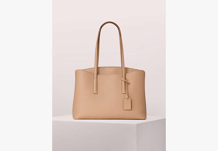 Kate Spade,margaux large work tote,tote bags,Large,Light Fawn image number 0