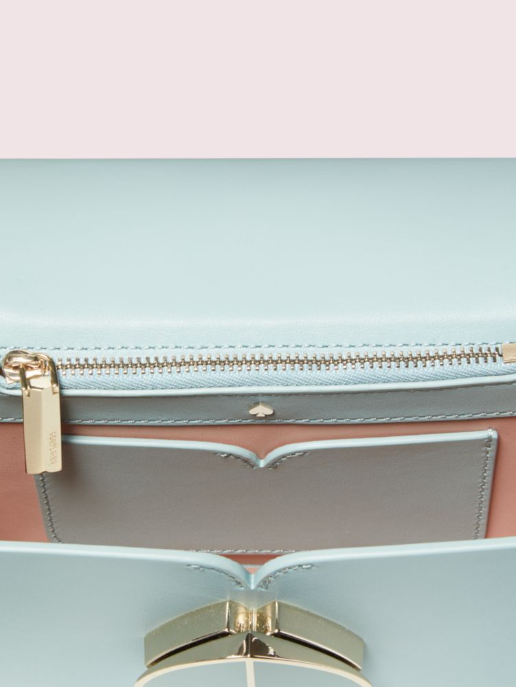 Kate Spade,Nicola Shearling Twistlock Small Convertible Chain Shoulder Bag,