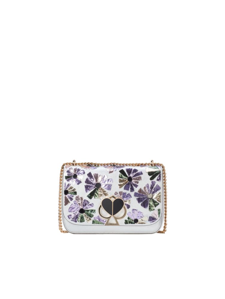 Nicola Floral Twistlock Medium Convertible Chain Shoulder Bag, Multi, ProductTile