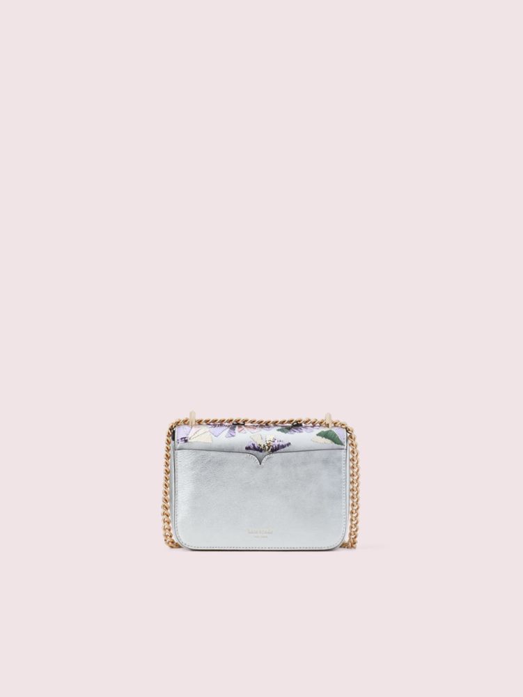 Kate Spade,Nicola Floral Twistlock Small Convertible Chain Shoulder Bag,