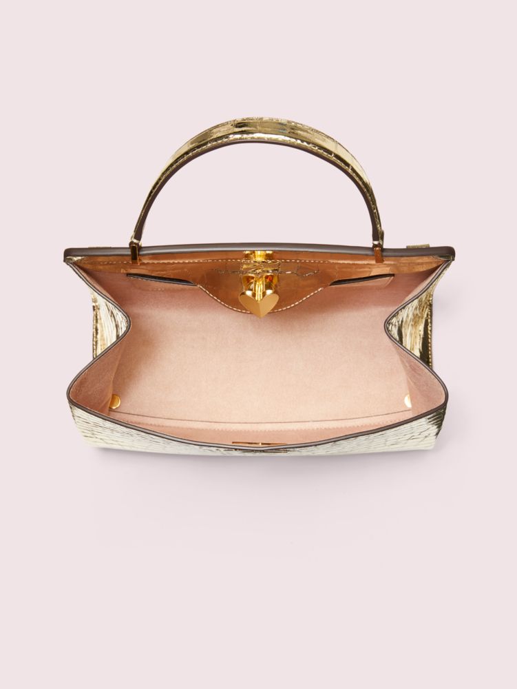 Kate Spade,Romy Metallic Croc-embossed Medium Satchel,