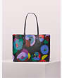 Kate Spade,molly floral collage large tote,Black Multi