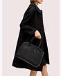 Kate Spade,shirley large double-zip satchel,Black / Glitter