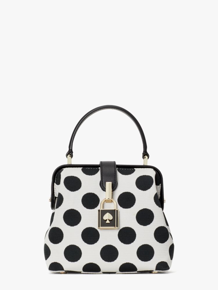 Kate Spade,remedy bikini dot small top-handle bag,satchels,Optic White Multi