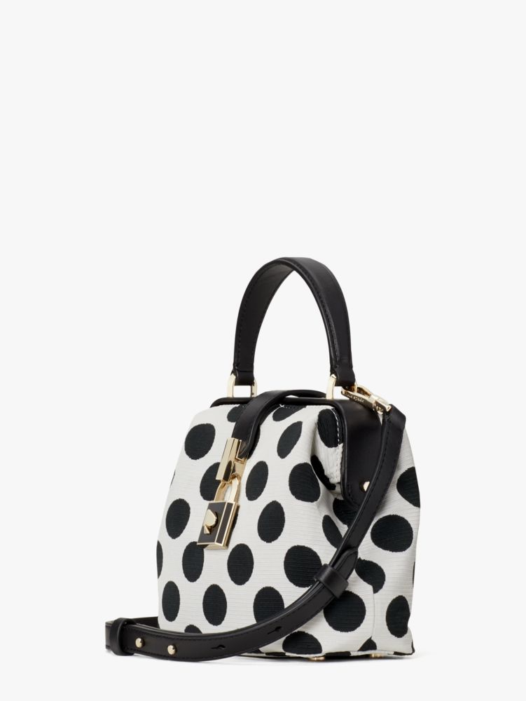 Kate Spade,remedy bikini dot small top-handle bag,satchels,Optic White Multi