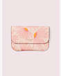 Kate Spade,falling flower pouch,wristlets & pouches,Pink Multi
