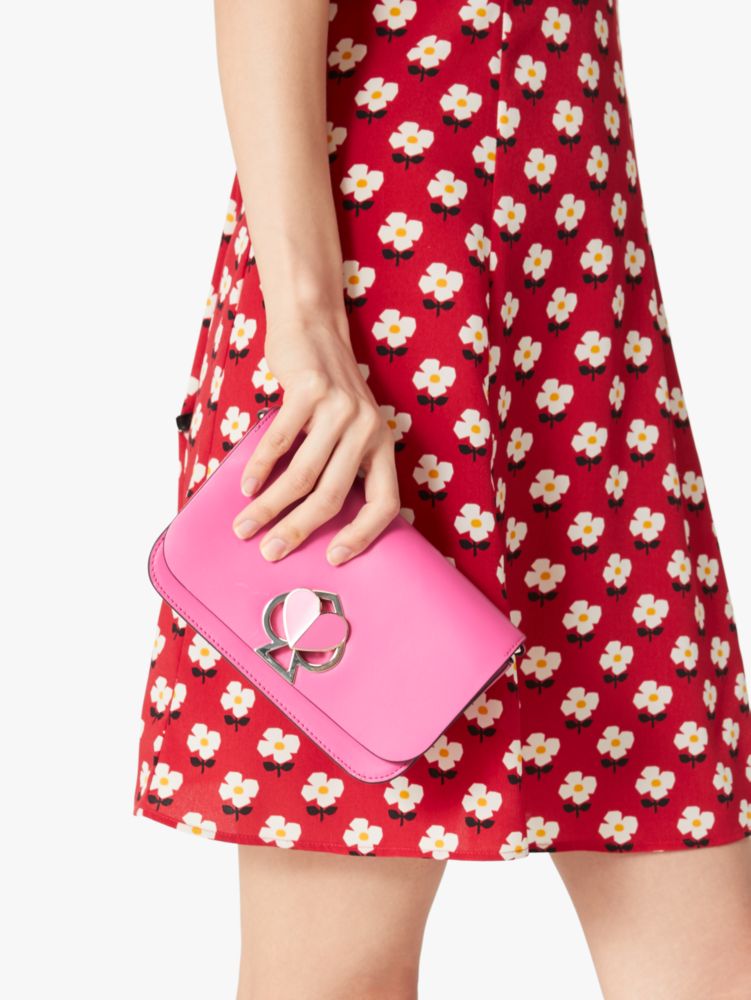 Nicola Twistlock Medium Convertible Crossbody, Crushed Watermelon, Product
