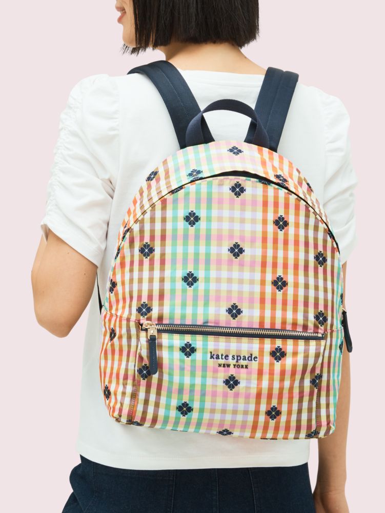 The Bella Plaid City Pack Large Backpack, , Product