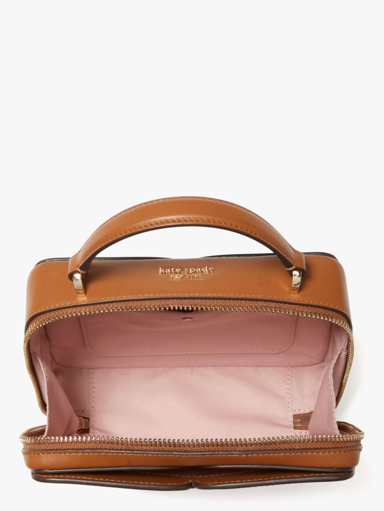 Spade Flower Jacquard Vanity Stripe Mini Top Handle Bag