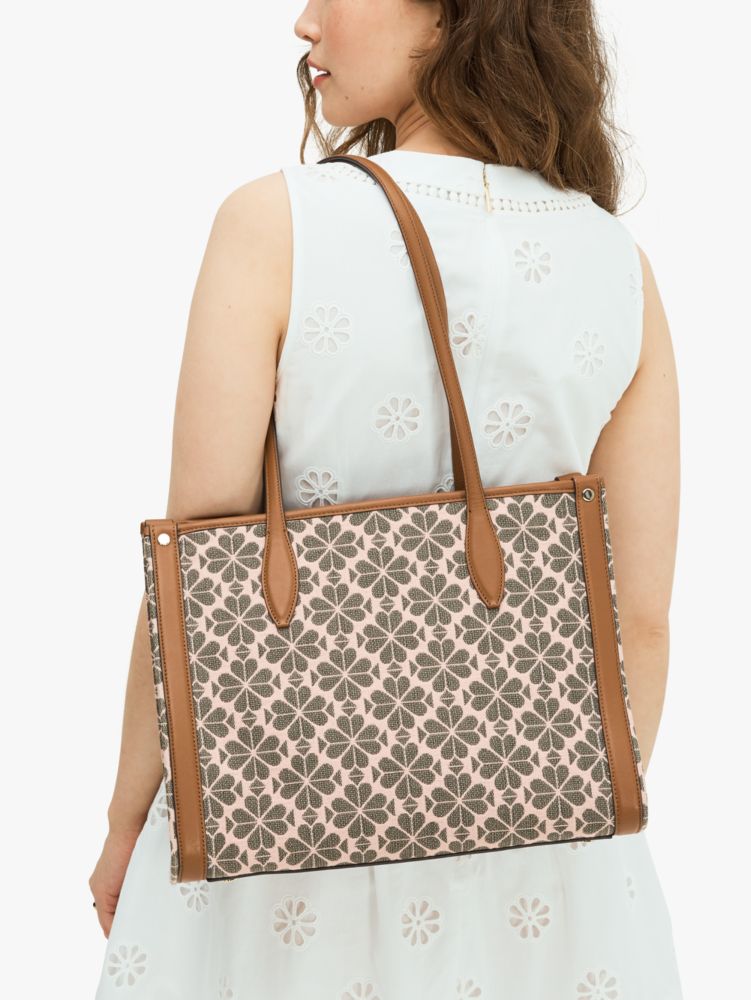 Kate Spade,Spade Flower Jacquard Market Medium Tote,