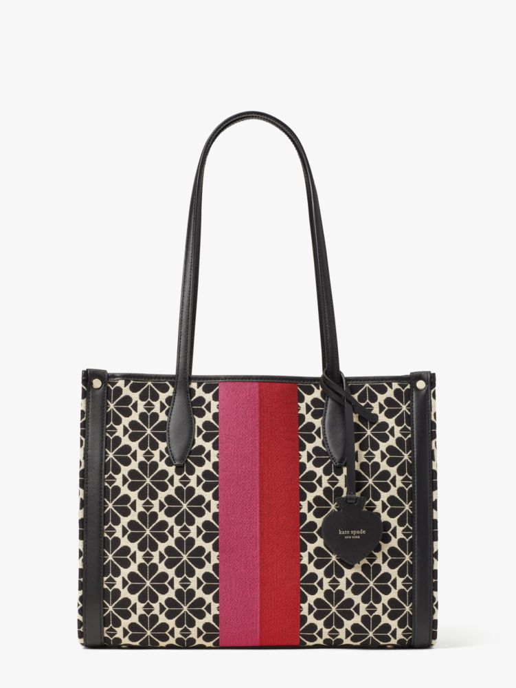 Spade Flower Jacquard Stripe Market Medium Tote