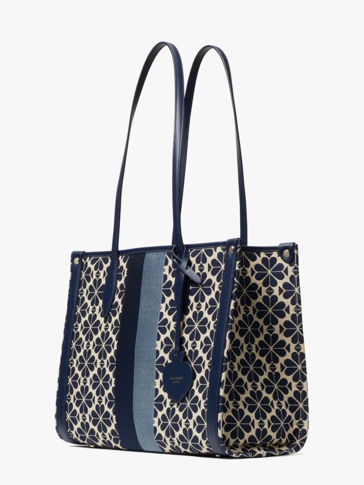 Spade Flower Jacquard Stripe Market Medium Tote