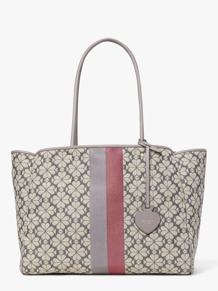 Kate Spade,Spade Flower Jacquard Stripe Everything Large Tote,tote bags,Large,Work,