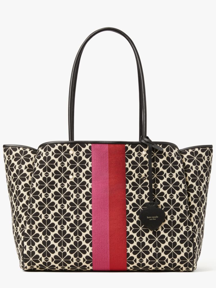 新品 ケイトスペード kate spade トートバッグ ストライプ エブリシング ラージ トート クリームマルチ約625cm本体重量