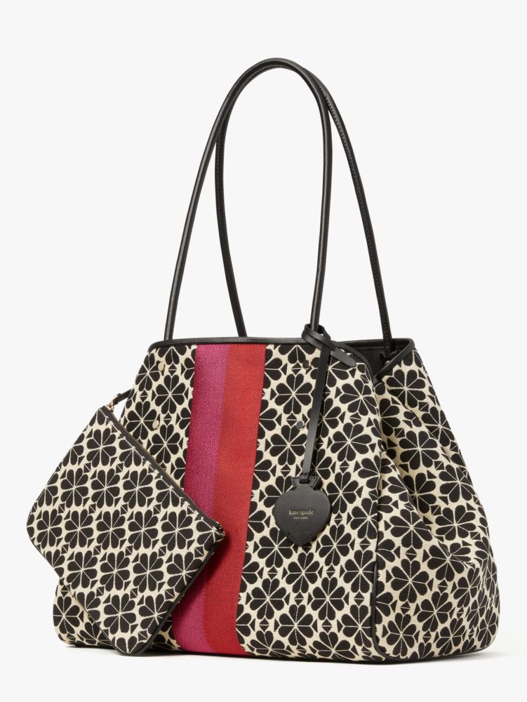 新品 ケイトスペード kate spade トートバッグ ストライプ エブリシング ラージ トート クリームマルチ約625cm本体重量