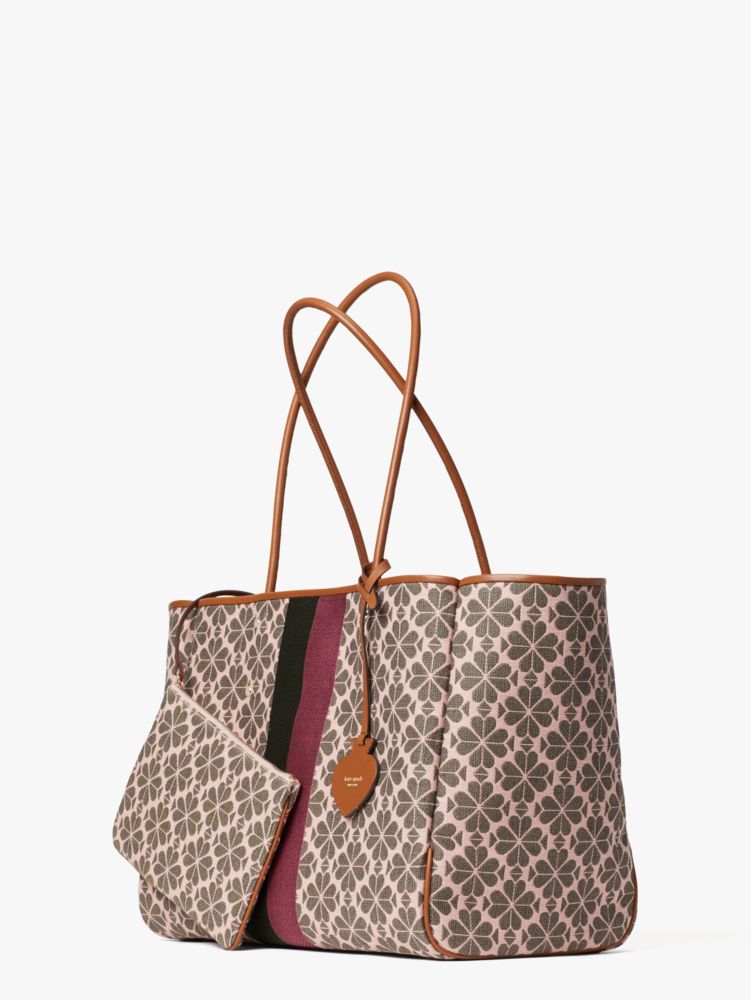 Spade Flower Jacquard Stripe Everything Large Tote