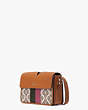 Kate Spade,spade flower jacquard mystery stripe medium shoulder bag,crossbody bags,Pink Multi