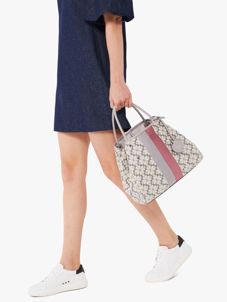 Kate Spade,Spade Flower Jacquard Stripe Everything Medium Tote,tote bags,Medium,Work,