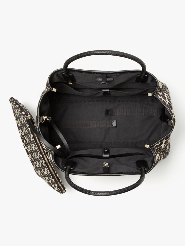 Kate Spade,スペード フラワー ジャカード ストライプ エブリシング ミディアム トート,バッグ,ﾅﾁｭﾗﾙ