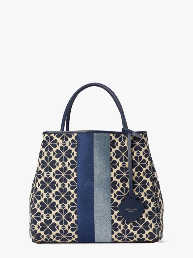 Spade Flower Jacquard Stripe Market Medium Tote