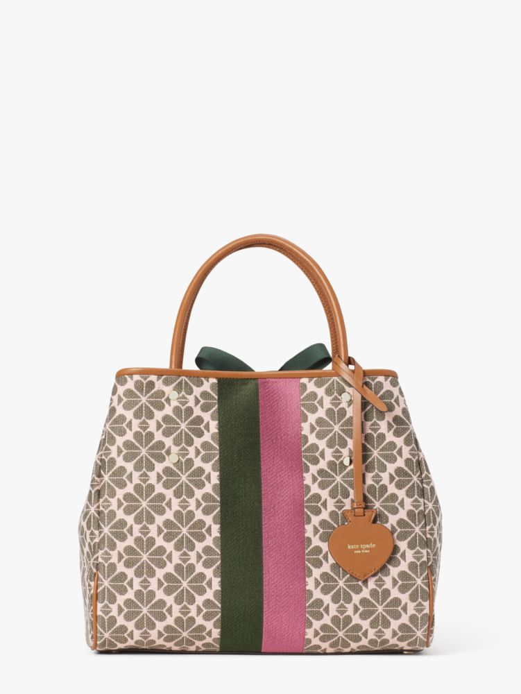 Kate Spade,Spade Flower Jacquard Stripe Everything Medium Tote,tote bags,Medium,Work,Pink Multi