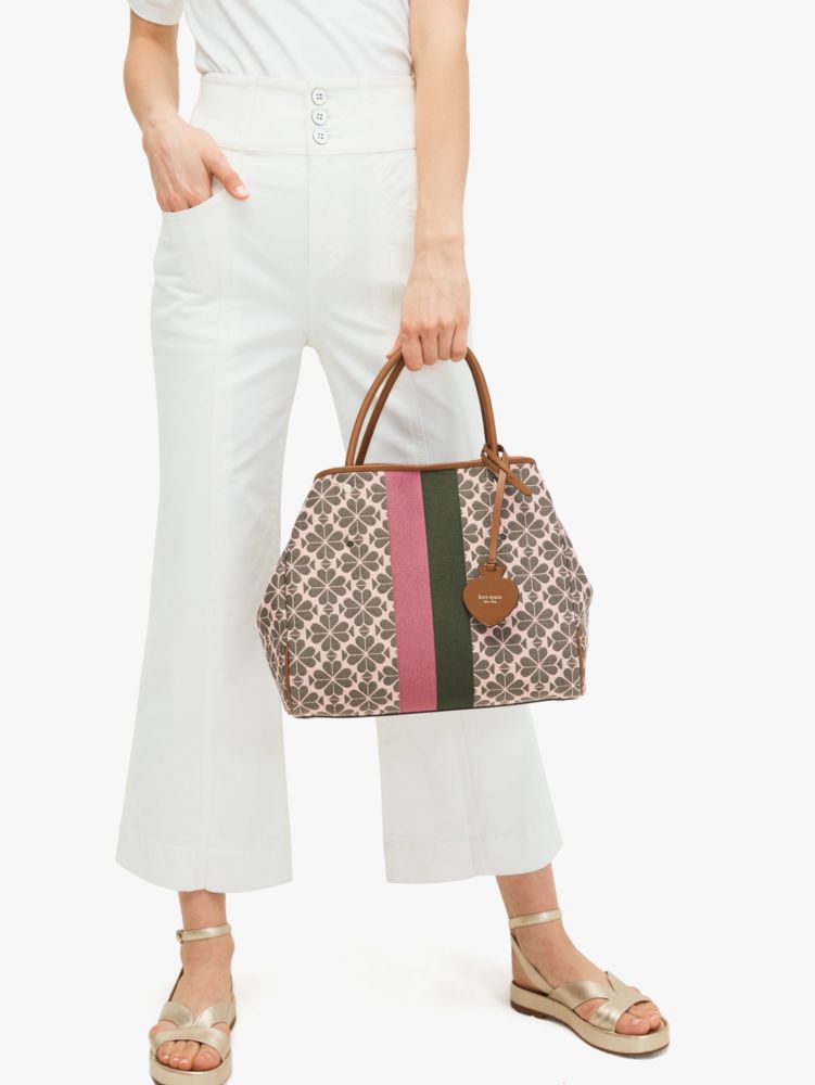 Spade Flower Jacquard Everything Logo Jacquard Stripe Medium Tote, I  Predict Kate Spade NY's Flower Jacquard Bags Will Trend on Instagram in  September