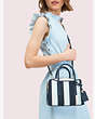 Kate Spade,margaux canvas stripe mini satchel,satchels,Blazer Blue Multi