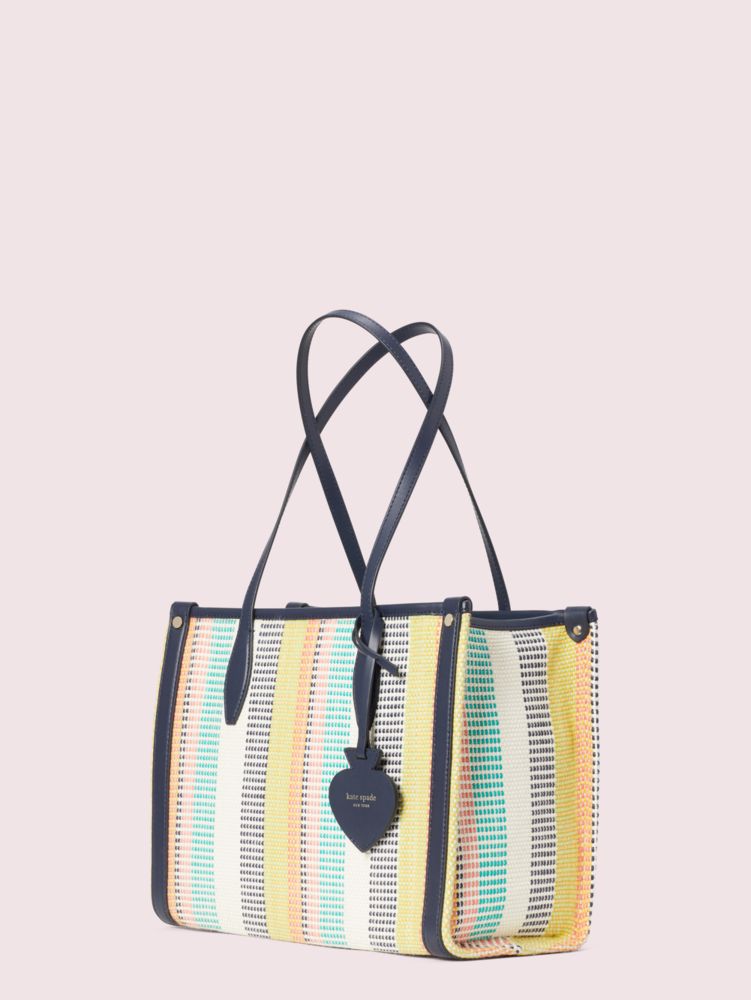 Market woven stripe medium tote sale