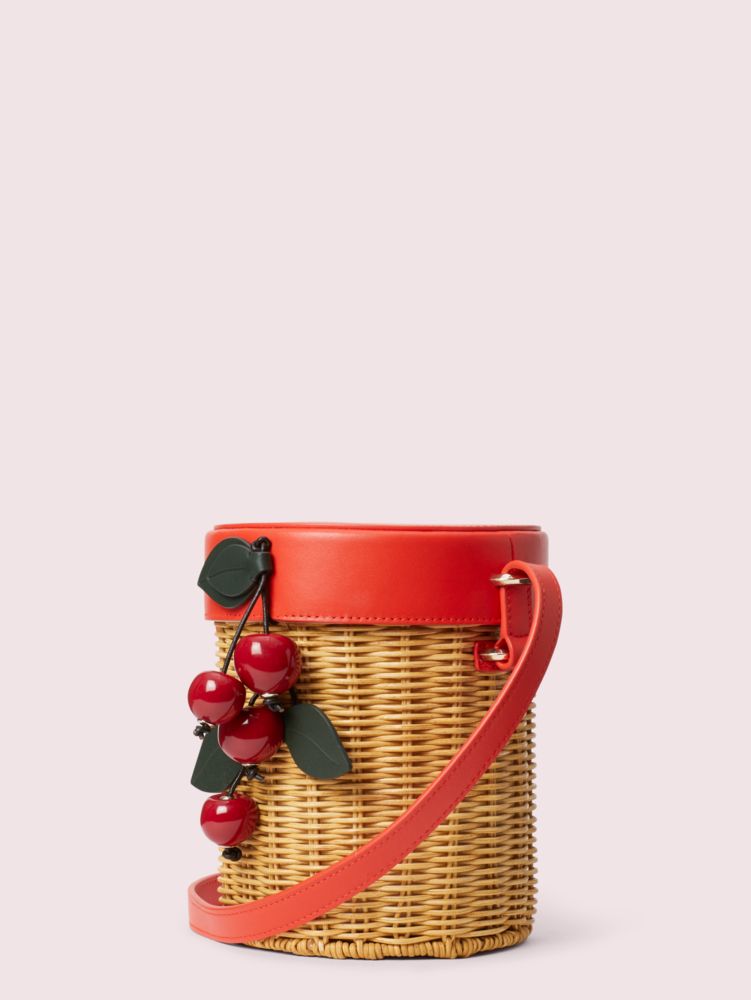 Kate Spade,picnic wicker crossbody,crossbody bags,Natural Multi