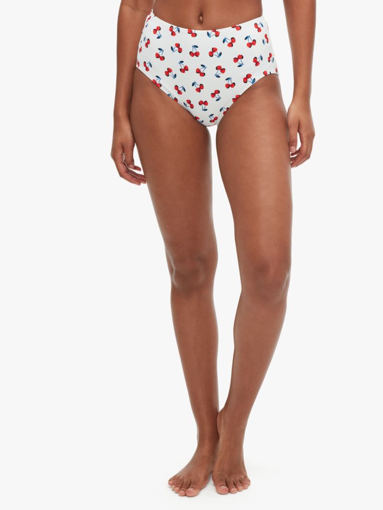 Cherry Toss High Waist Bikini Bottom