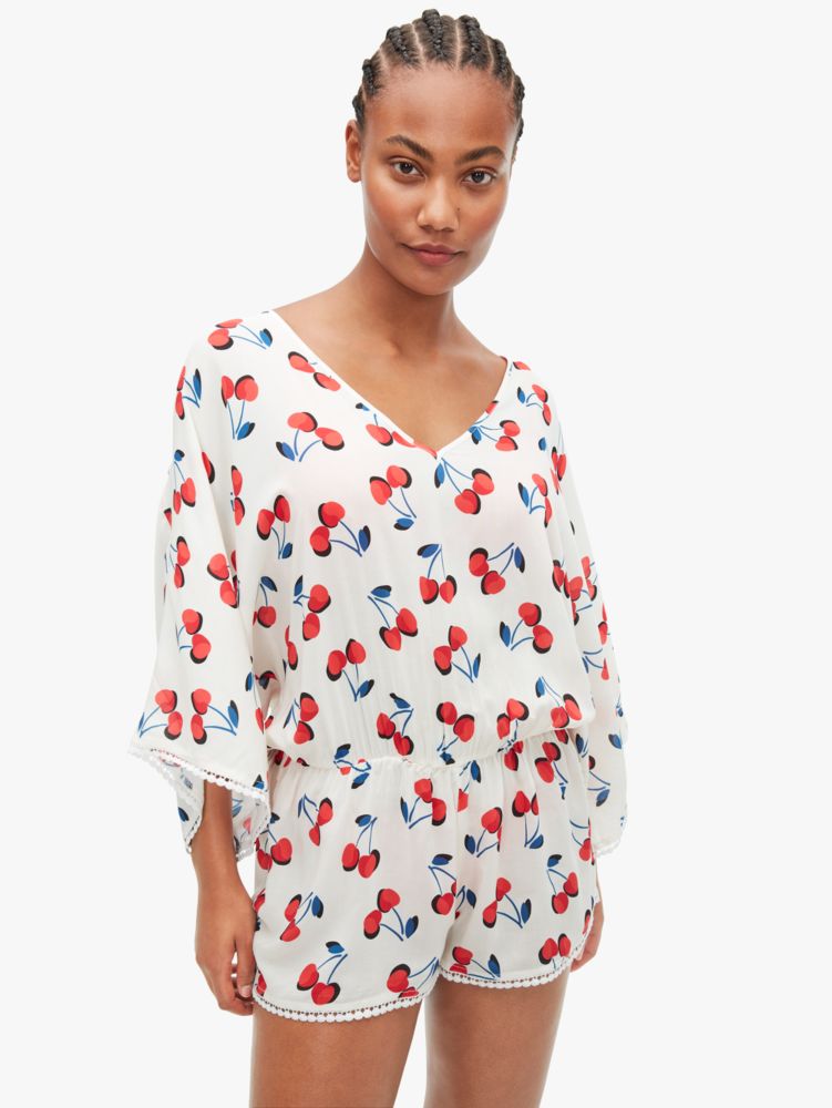 Kate Spade,Cherry Toss Romper,