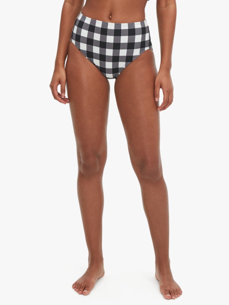 Shoreside Plaid High-waist Bikini Bottom, , Product