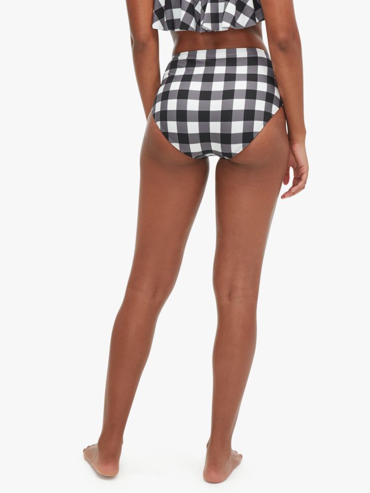 Shoreside Plaid High-waist Bikini Bottom, , Product