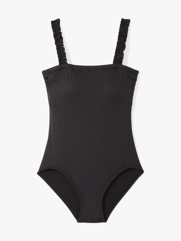 Kate Spade,Cabana Mini French Ruffle Square-neck One-piece,