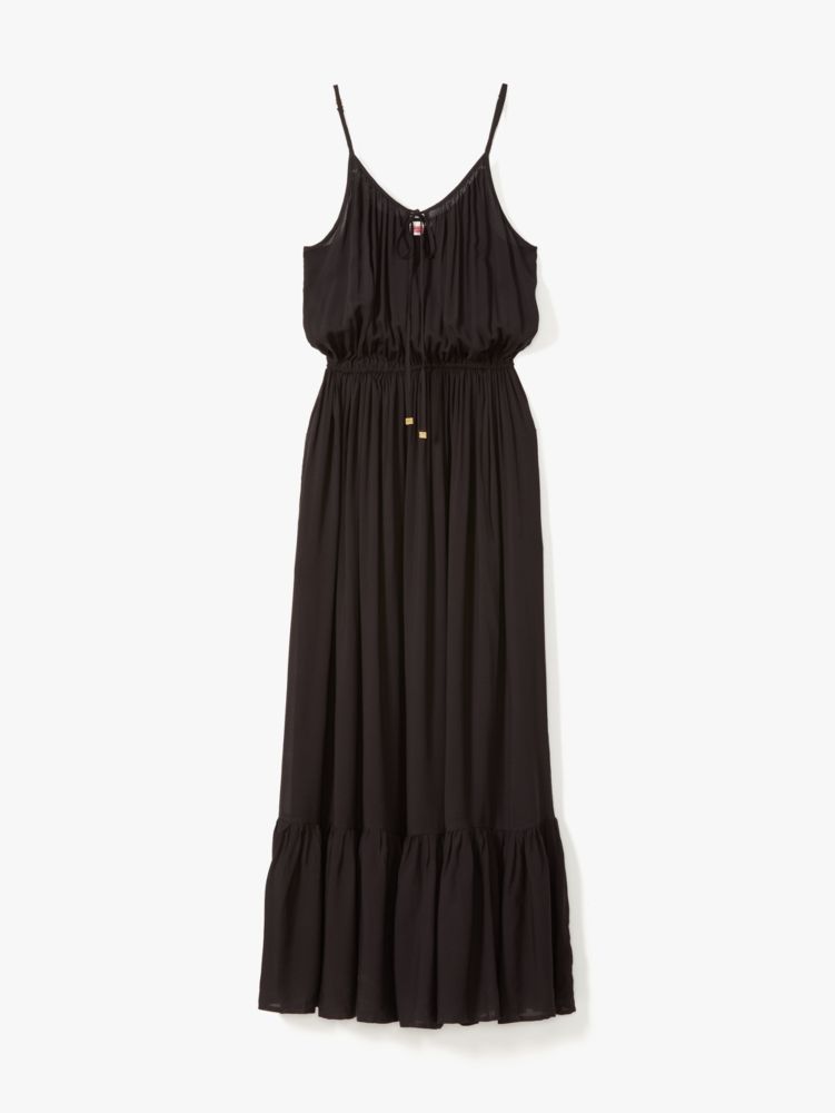 Kate Spade,cabana cover-up maxi dress,swimwear,Black