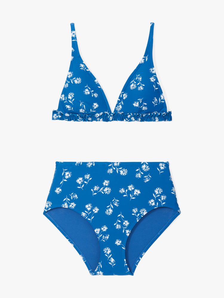 Kate Spade,Dandelion Floral High-waist Bikini Bottom,Polyester,Nylon,Bikini,High Waisted,Lined,4 way Stretch,Leisure,Multi Color