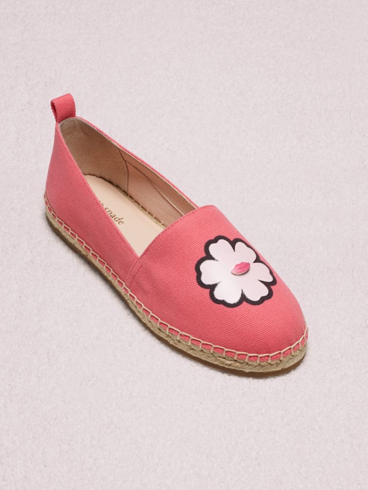 Kate Spade,gavyn espadrille flats,Wht/Pink