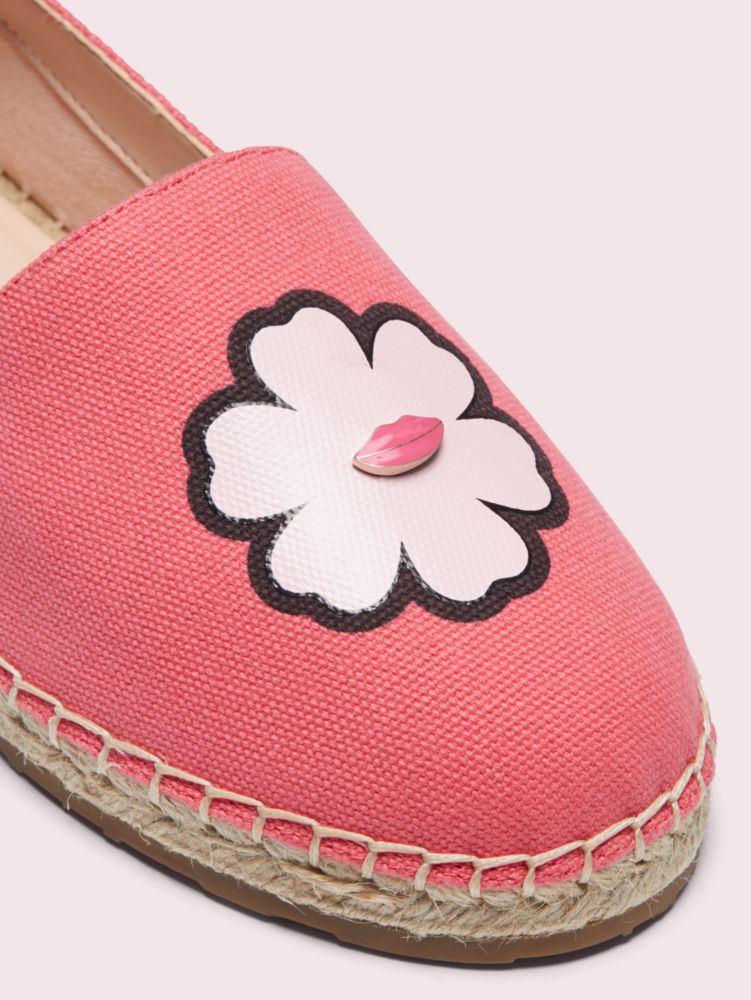 Kate Spade,gavyn espadrille flats,Wht/Pink