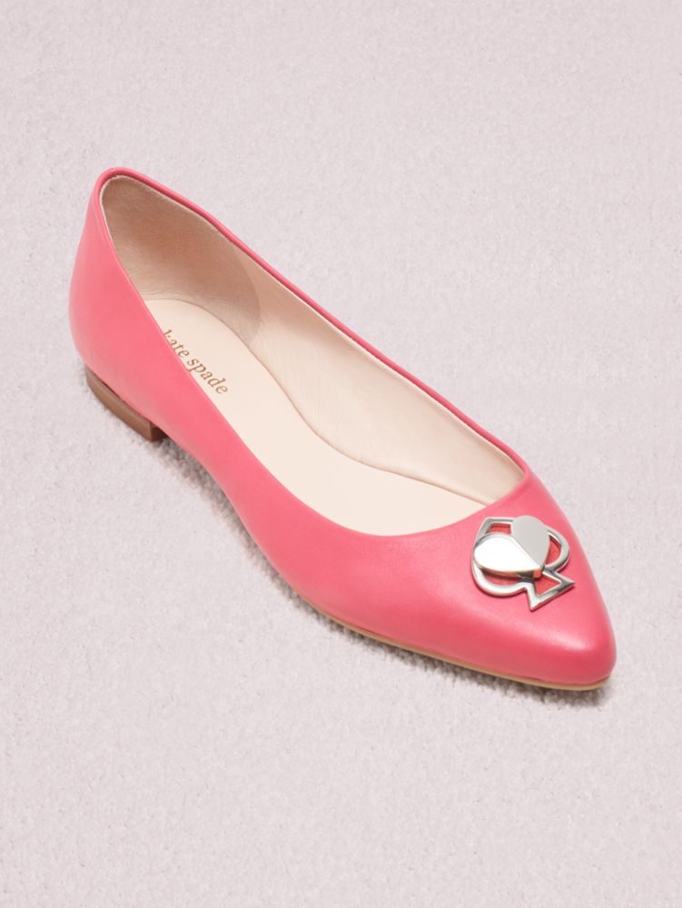 Kate Spade,noah flats,flats,Wht/Pink