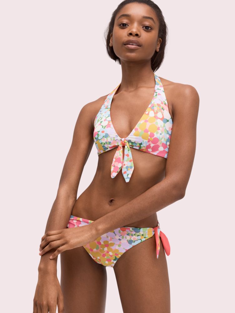Floral Dots Reversible Bikini Top, , Product
