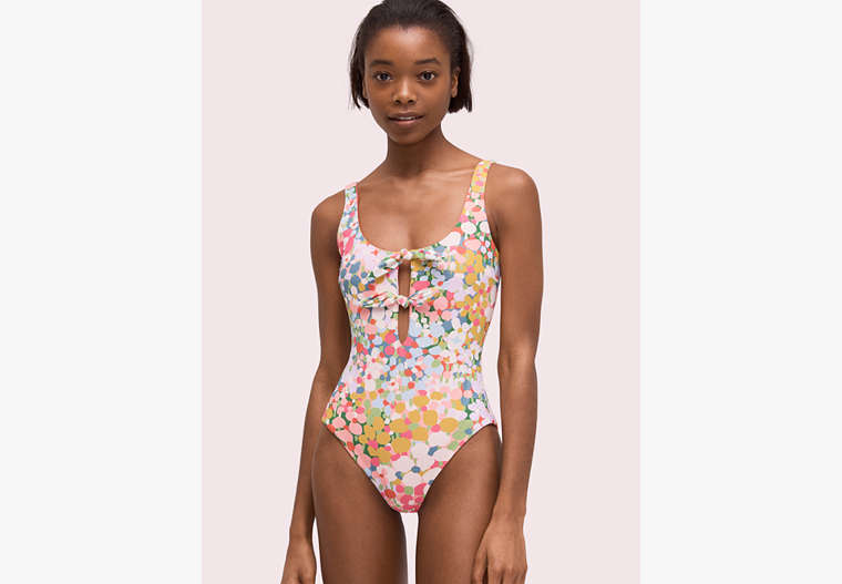 Kate Spade,floral dots reversible one-piece,Opal 