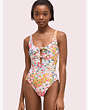 Kate Spade,floral dots reversible one-piece,Opal 