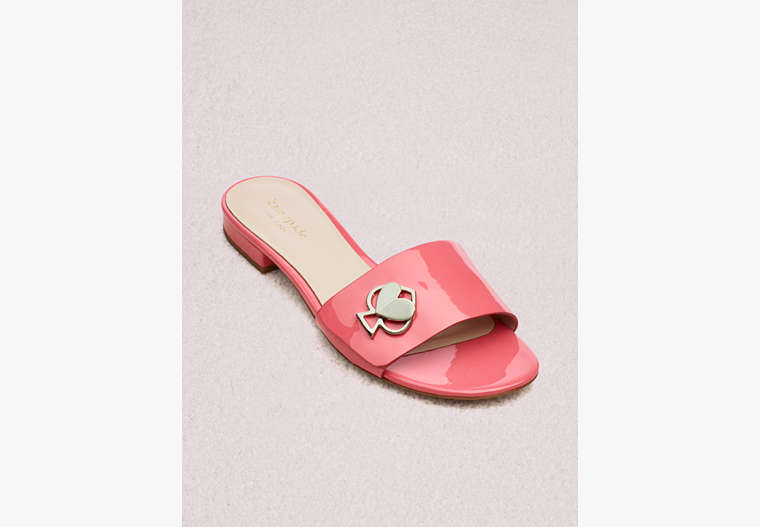 Kate Spade,ferry slide sandals,Wht/Pink