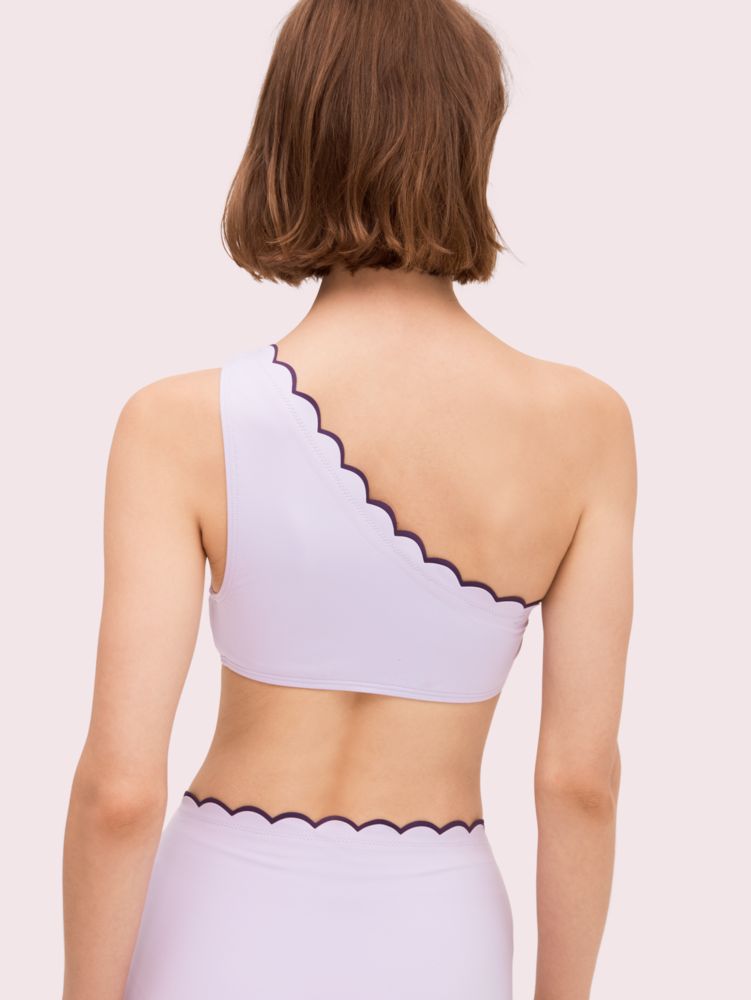 Scallop Wave One-shoulder Bikini Top, , Product