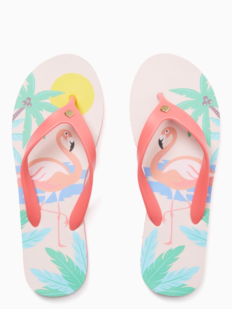 Kate spade flamingo flip flops on sale