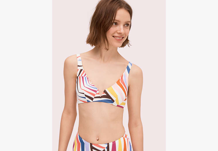 Kate Spade,geobrella v-wire bikini top,swimwear,Parchment