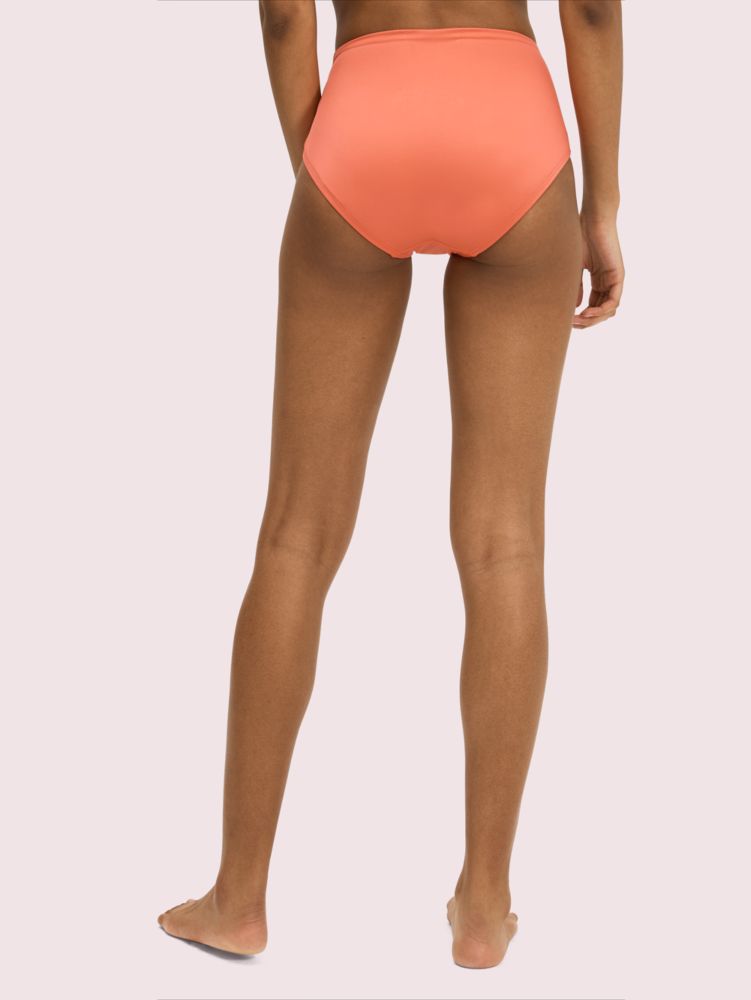 Kate Spade,Heart-buckle Belted High-waist Bikini Bottom,