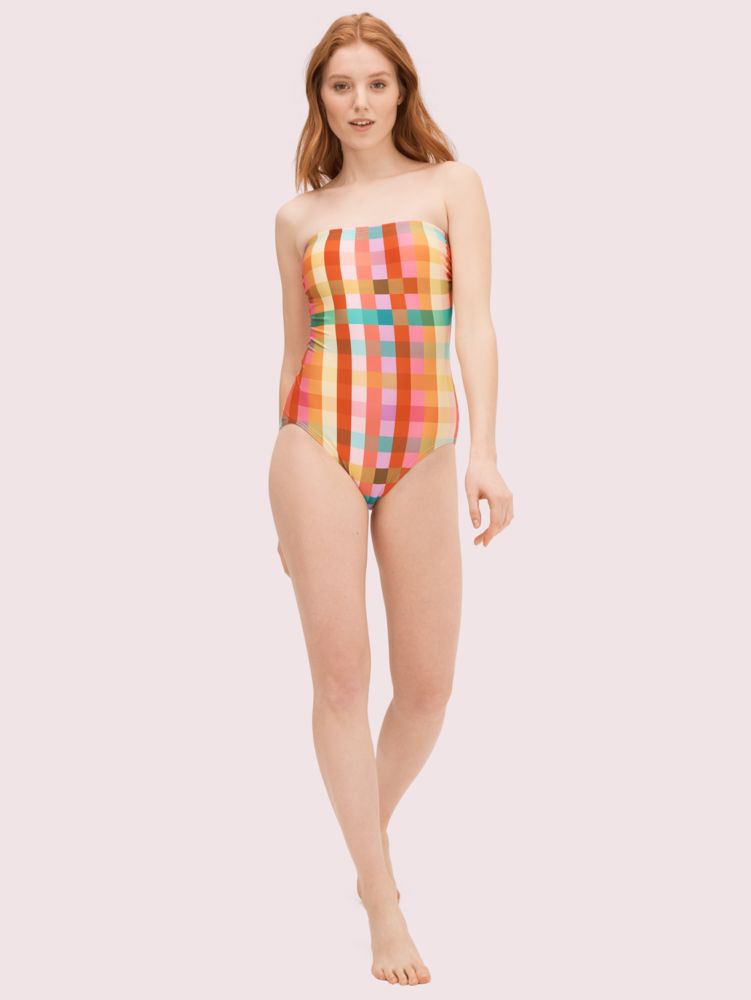 Kate spade bandeau on sale one piece swimsuit