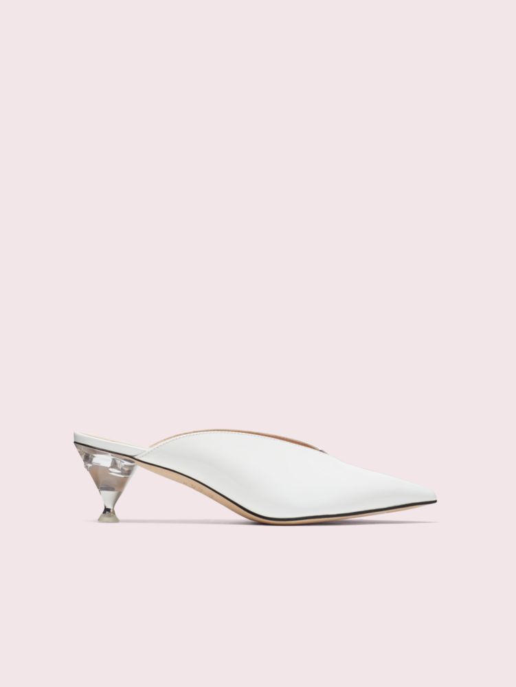 Kate Spade,cori mules,White