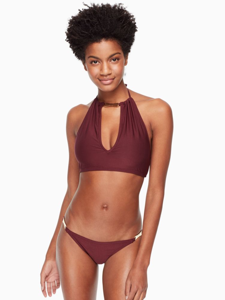 Kate Spade,Crescent Bay High Neck Bikini Top,